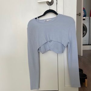 Zara two piece top shrug set perfect condition